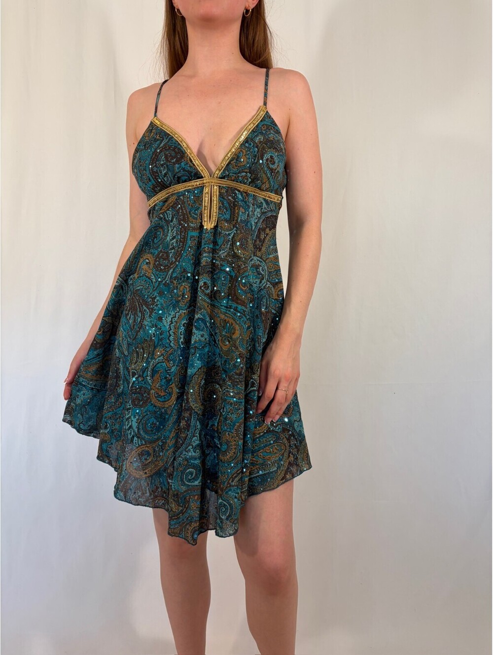 Fairy Boho Sparkly Paisley My Michelle Y2K Vintage Dress